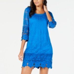 Alfani Crochet-Trim Illusion Dress
